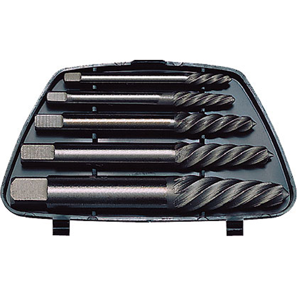 5PC SCREW EXTRACTOR SET - ROUND SHANK